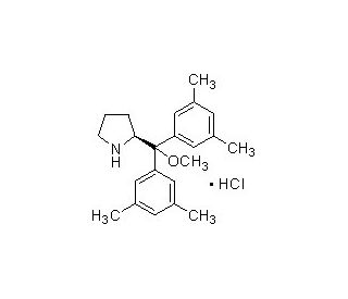 (S)-2-[Bis(3,5-dimethylphenyl)methoxymethyl]pyrrolidine hydrochloride (CAS 948595-07-1) - chemical structure image