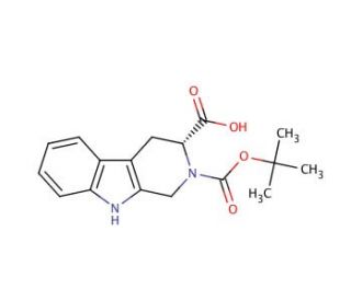 (S)-2-Boc-1,2,3,4-tetrahydronorharmane-3-carboxylic acid (CAS 66863-43-2) - chemical structure image