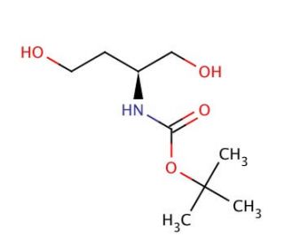 (S)-(&minus;)-2-(Boc-amino)-1,4-butanediol (CAS 128427-10-1) - chemical structure image