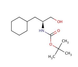 (S)-(&minus;)-2-(Boc-amino)-3-cyclohexyl-1-propanol (CAS 103322-56-1) - chemical structure image