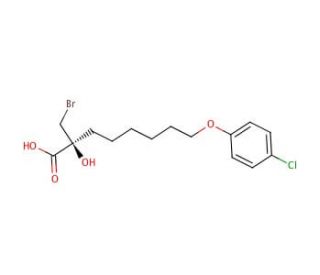 (S)-2-Bromomethyl-2-hydroxy-8-(4-chlorophenoxy)-octanoic Acid (CAS 467235-27-4) - chemical structure image
