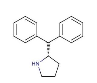 (S)-(&minus;)-2-(Diphenylmethyl)pyrrolidine (CAS 119237-64-8) - chemical structure image