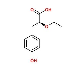 (S)-2-Ethoxy-3-(4-hydroxy-phenyl)-propionic acid (CAS 325793-65-5) - chemical structure image