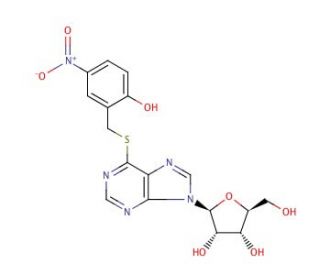 S-(2-Hydroxy-5-nitrobenzyl)-6-thioinosine (CAS 56964-73-9) - chemical structure image