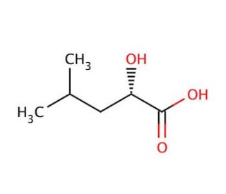 (S)-(&minus;)-2-Hydroxyisocaproic acid (CAS 13748-90-8) - chemical structure image