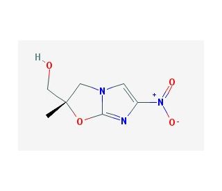 (S)-(2-Methyl-6-nitro-2,3-dihydro-imidazo[2,1-b]oxazol-2-yl)-methanol - chemical structure image