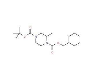 (S)-2-Methylpiperazine-1,4-dicarboxylic acid 1-benzyl ester 4-tert-butyl ester - chemical structure image