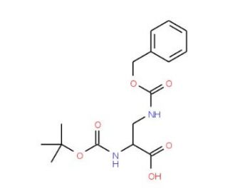 (S)-2-(N-Boc-amino)-3-(N-Cbz-amino)propionic acid (CAS 65710-57-8) - chemical structure image
