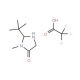 (S)-(+)-2-(tert-Butyl)-3-methyl-4-imidazolidinone trifluoroacetic acid (CAS 900503-70-0) - chemical structure image
