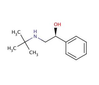 (S)-(&plus;)-2-tert-Butylamino-1-phenylethanol (CAS 14467-32-4) - chemical structure image