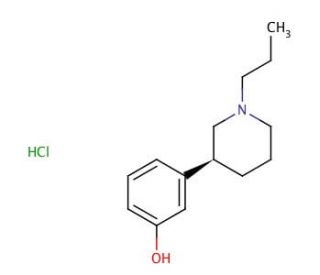 (S)-(&minus;)-3-(3-Hydroxyphenyl)-N-propylpiperidine hydrochloride (CAS 88768-67-6) - chemical structure image