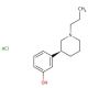 (S)-(−)-3-(3-Hydroxyphenyl)-N-propylpiperidine hydrochloride (CAS 88768-67-6) - chemical structure image