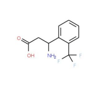 (S)-3-Amino-3-(2-trifluoromethylphenyl)propionic acid (CAS 755749-11-2) - chemical structure image