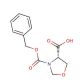 (S)-(−)-3-(Benzyloxycarbonyl)-4-oxazolidinecarboxylic acid (CAS 97534-82-2) - chemical structure image