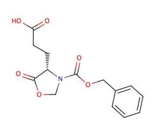 (S)-3-Benzyloxycarbonyl-5-oxo-4-oxazolidinepropanoic Acid (CAS 23632-67-9) - chemical structure image