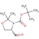 (S)-(−)-3-Boc-2,2-dimethyloxazolidine-4-carboxaldehyde (CAS 102308-32-7) - chemical structure image