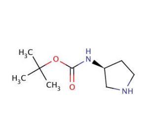 (S)-3-(Boc-amino)pyrrolidine (CAS 122536-76-9) - chemical structure image