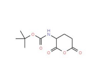 (S)-3-N-Boc-Amino-dihydro-pyran-2,6-dione (CAS 2420-13-5) - chemical structure image