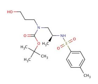 (S)-3-{N-(tBoc)-N-[2-(N-p-toluenesulfonyl)aminopropyl]amino-1-propanol (CAS 194032-19-4) - chemical structure image