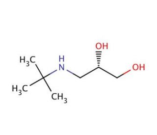 (S)-(&minus;)-3-tert-Butylamino-1,2-propanediol (CAS 30315-46-9) - chemical structure image