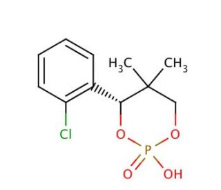 (S)-(&minus;)-4-(2-Chlorophenyl)-2-hydroxy-5,5-dimethyl-1,3,2-dioxaphosphorinane 2-oxide (CAS 98674-86-3) - chemical structure imag