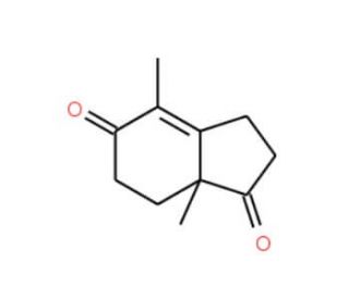 (S)-4,7a-Dimethyl-2,3,7,7a-tetrahydro-6H-indene-1,5-dione (CAS 33878-96-5) - chemical structure image