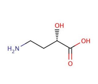 (S)-(&minus;)-4-Amino-2-hydroxybutyric acid (CAS 40371-51-5) - chemical structure image