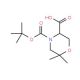 (S)-4-Boc-6,6-dimethyl-morpholine-3-carboxylic acid (CAS 783349-78-0) - chemical structure image