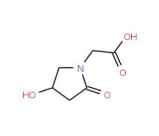 (S)-4-Hydroxy-2-pyrrolidinone-1-N-acetic acid (CAS 99437-11-3) - chemical structure image