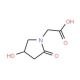 (S)-4-Hydroxy-2-pyrrolidinone-1-N-acetic acid (CAS 99437-11-3) - chemical structure image