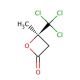 (S)-(−)-4-Methyl-4-(trichloromethyl)-2-oxetanone (CAS 93206-60-1) - chemical structure image