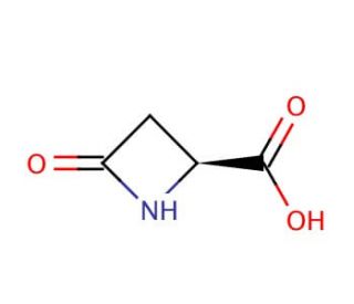 (S)-(&minus;)-4-Oxo-2-azetidinecarboxylic acid (CAS 16404-94-7) - chemical structure image