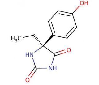 (S)-5-(4-Hydroxyphenyl)-5-ethylhydantoin - chemical structure image