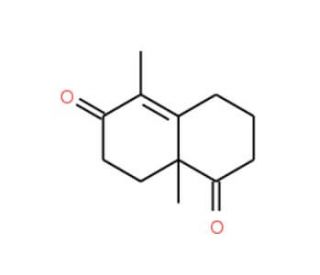 (S)-5,8a-Dimethyl-3,4,8,8a-tetrahydro-2H,7H-naphthalene-1,6-dione (CAS 41722-49-0) - chemical structure image