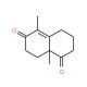 (S)-5,8a-Dimethyl-3,4,8,8a-tetrahydro-2H,7H-naphthalene-1,6-dione (CAS 41722-49-0) - chemical structure image