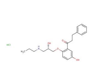 (S)-5-Hydroxy Propafenone Hydrochloride (CAS 158080-71-8) - chemical structure image