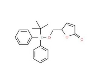 (S)-5-((tert-butyldiphenylsilyloxy)methyl)furan-2(5H)-one (CAS 99315-76-1) - chemical structure image