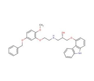 (S)-(&minus;)-5&prime;-Benzyloxyphenyl Carvedilol (CAS 1217822-96-2) - chemical structure image