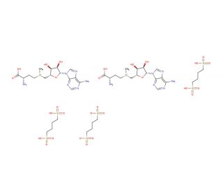 S-Adenosyl-L-Methionine 1,4-butanedisulfonate sodium salt (CAS 101020-79-5 (non-salt)) - chemical structure image