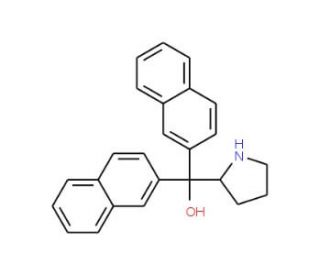 (S)-(&minus;)-&alpha;,&alpha;-Di-(2-naphthyl)-2-pyrrolidine methanol (CAS 127986-84-9) - chemical structure image