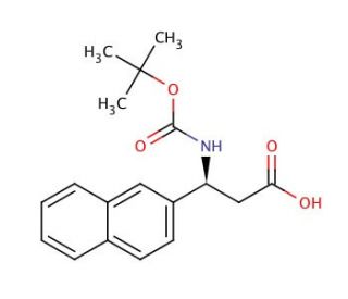 (S)-Boc-3-(2-naphthyl)-&beta;-Ala-OH (CAS 500770-69-4) - chemical structure image