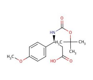 (S)-Boc-4-methoxy-&beta;-Phe-OH (CAS 159990-12-2) - chemical structure image