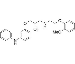 (S)-(&minus;)-Carvedilol (CAS 95094-00-1) - chemical structure image