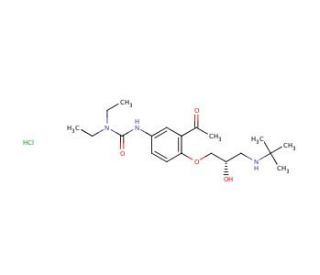 (S)-(&minus;)-Celiprolol Hydrochloride (CAS 102293-39-0) - chemical structure image