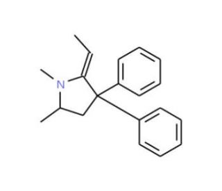 [S-(E)]-2-Ethylidene-1,5-dimethyl-3,3-diphenyl-pyrrolidine (CAS 106293-57-6) - chemical structure image