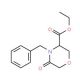 (S)-Ethyl 4-Benzyl-5-oxo-morpholine-3-carboxylate (CAS 106973-40-4) - chemical structure image