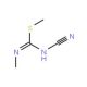 S-Methyl N-cyano-N′-methylcarbamimidothioate (CAS 5848-24-8) - chemical structure image