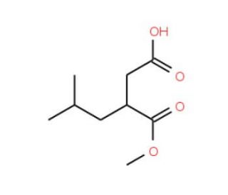 (S)-(&minus;)-2-Isobutylsuccinic acid 1-methyl ester (CAS 213270-36-1) - chemical structure image