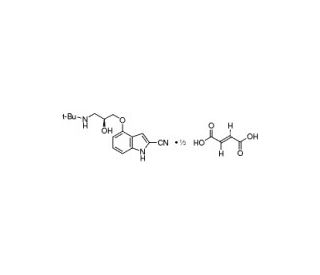 S(&minus;)-Cyanopindolol hemifumarate salt (CAS 874882-72-1) - chemical structure image
