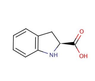 (S)-(&minus;)-Indoline-2-carboxylic acid (CAS 79815-20-6) - chemical structure image